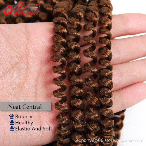 8 Inch 110g Crochet Braid Passion Twist Hair Synthetic Curly Spring Twist Crochet Braid Hair Extension for Black Women